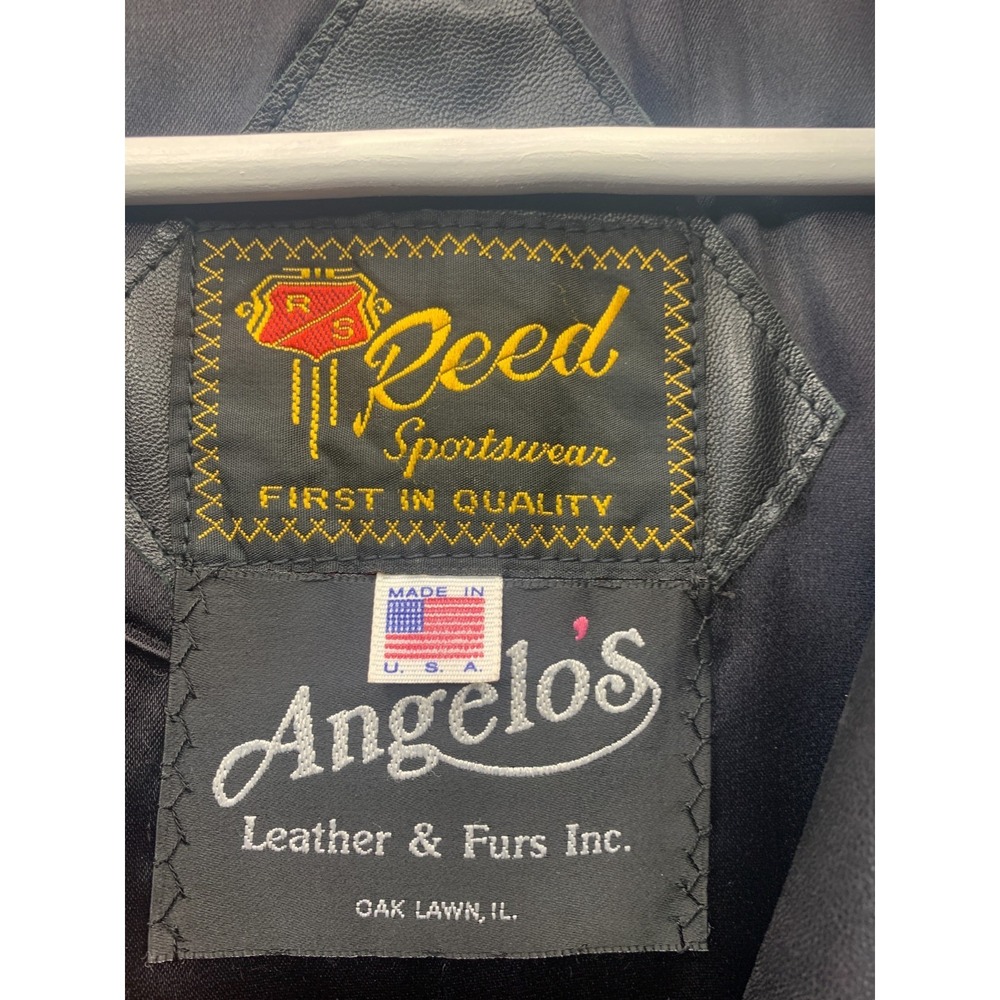Vintage Reed Sportswear Trench Coat Womens Black Leather Flap Detail Made in USA - Picture 8 of 16